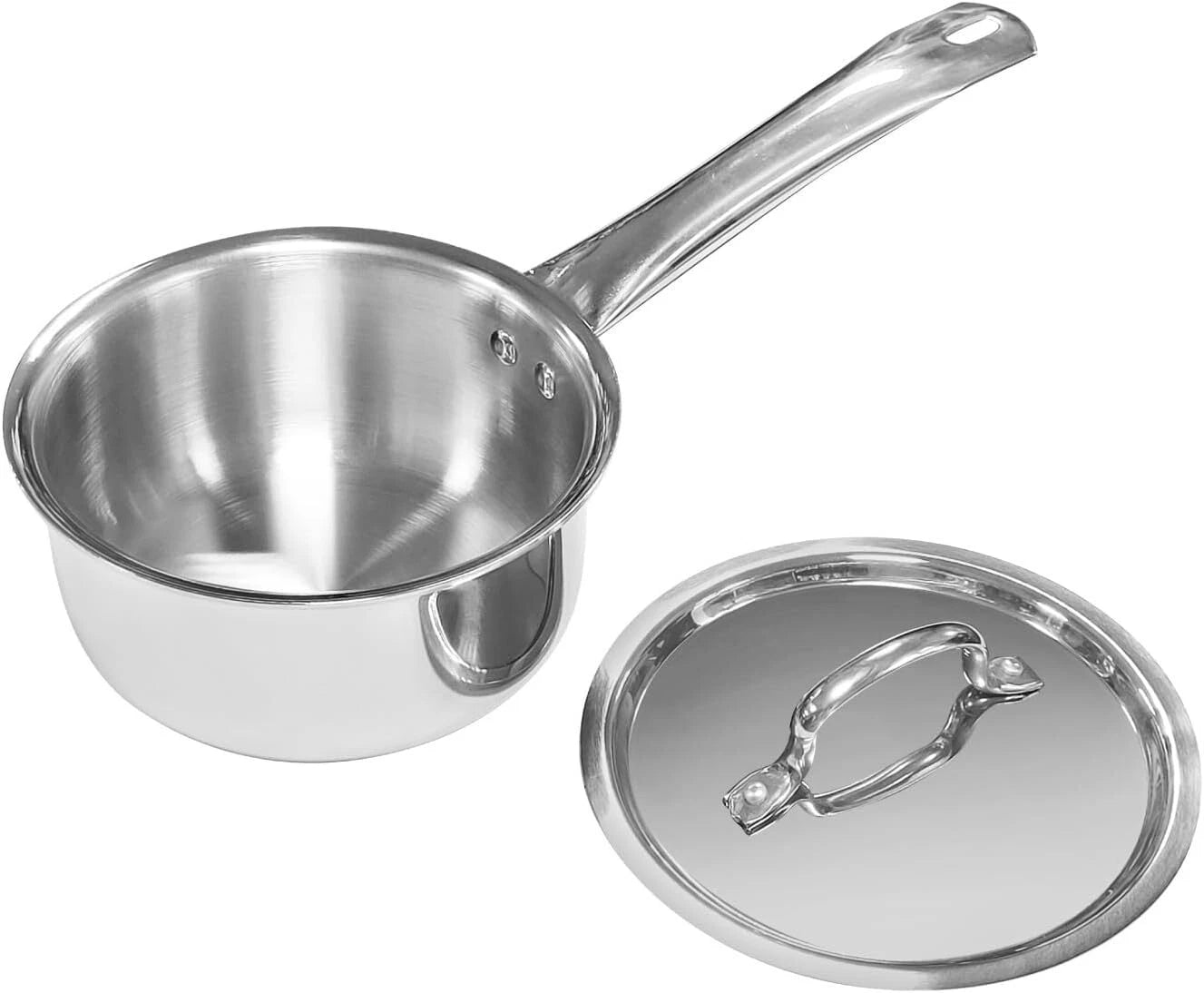 Vinod 16cm Stainless Steel Saucepan with Lid – 1.6L, Induction & Gas Compatible