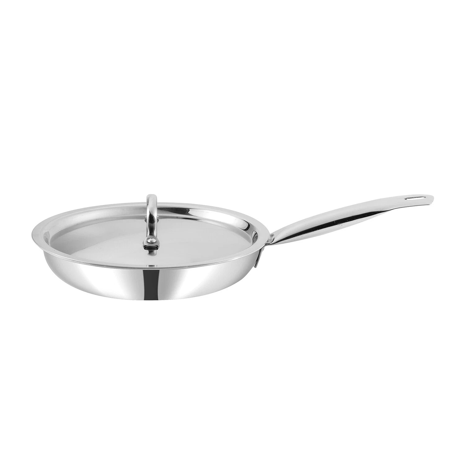 Vinod 24cm Stainless Steel Frypan with Lid – 3.2L | Induction & Gas Compatible