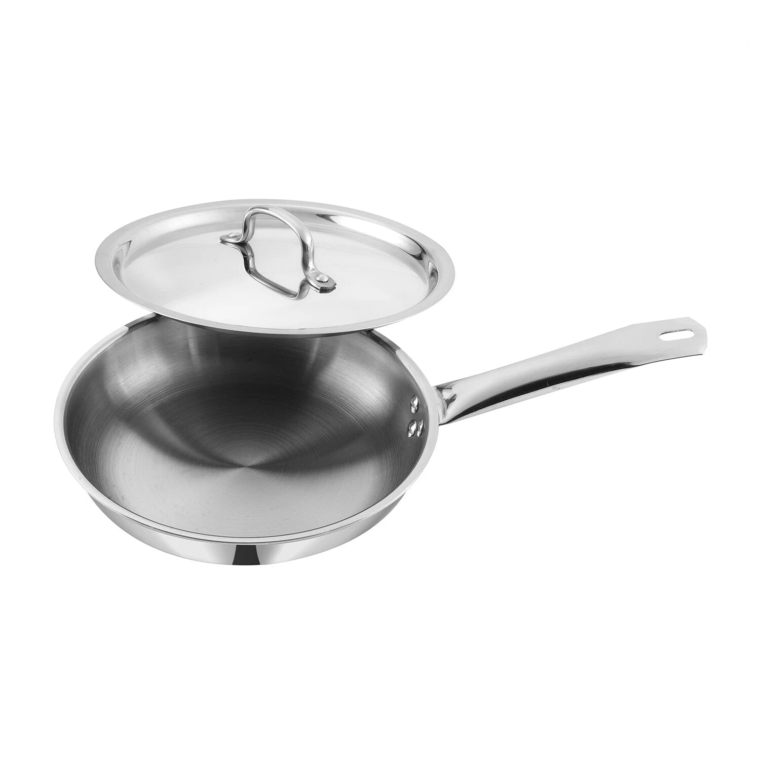 Vinod 20cm Stainless Steel Frypan 1.5L with Lid - Induction Ready UK