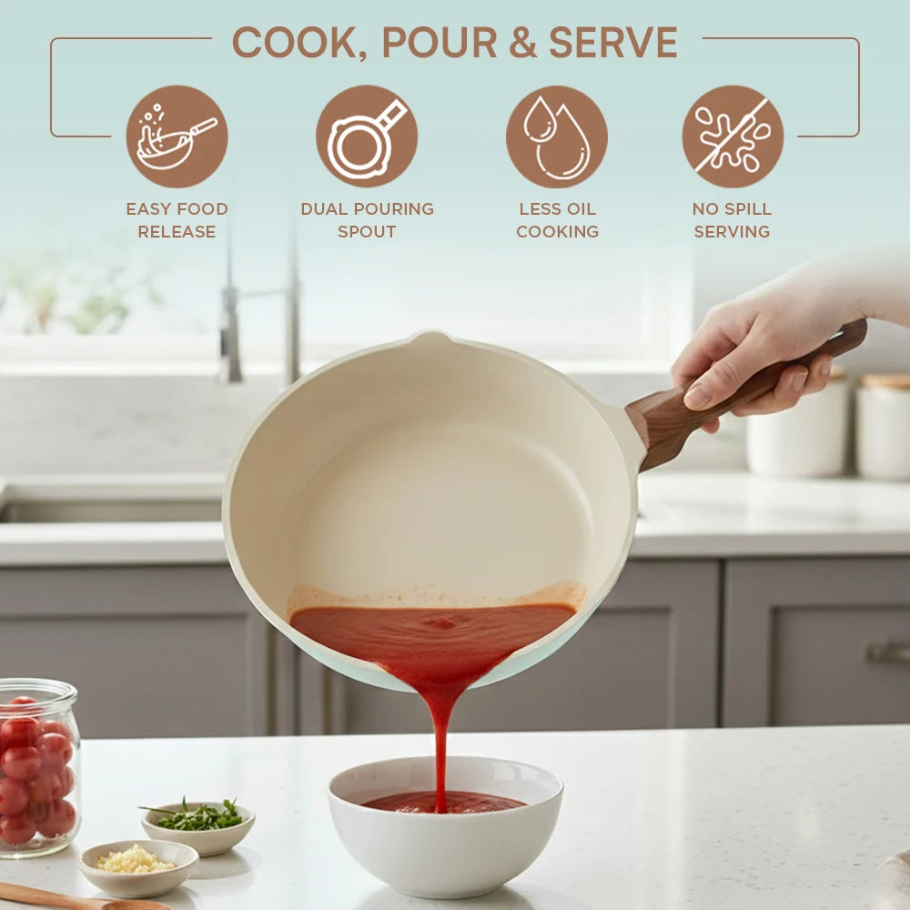 Vinod Ceravit Ceramic Frypan 20 cm - Ceragreen - Non Stick Frying Pan
