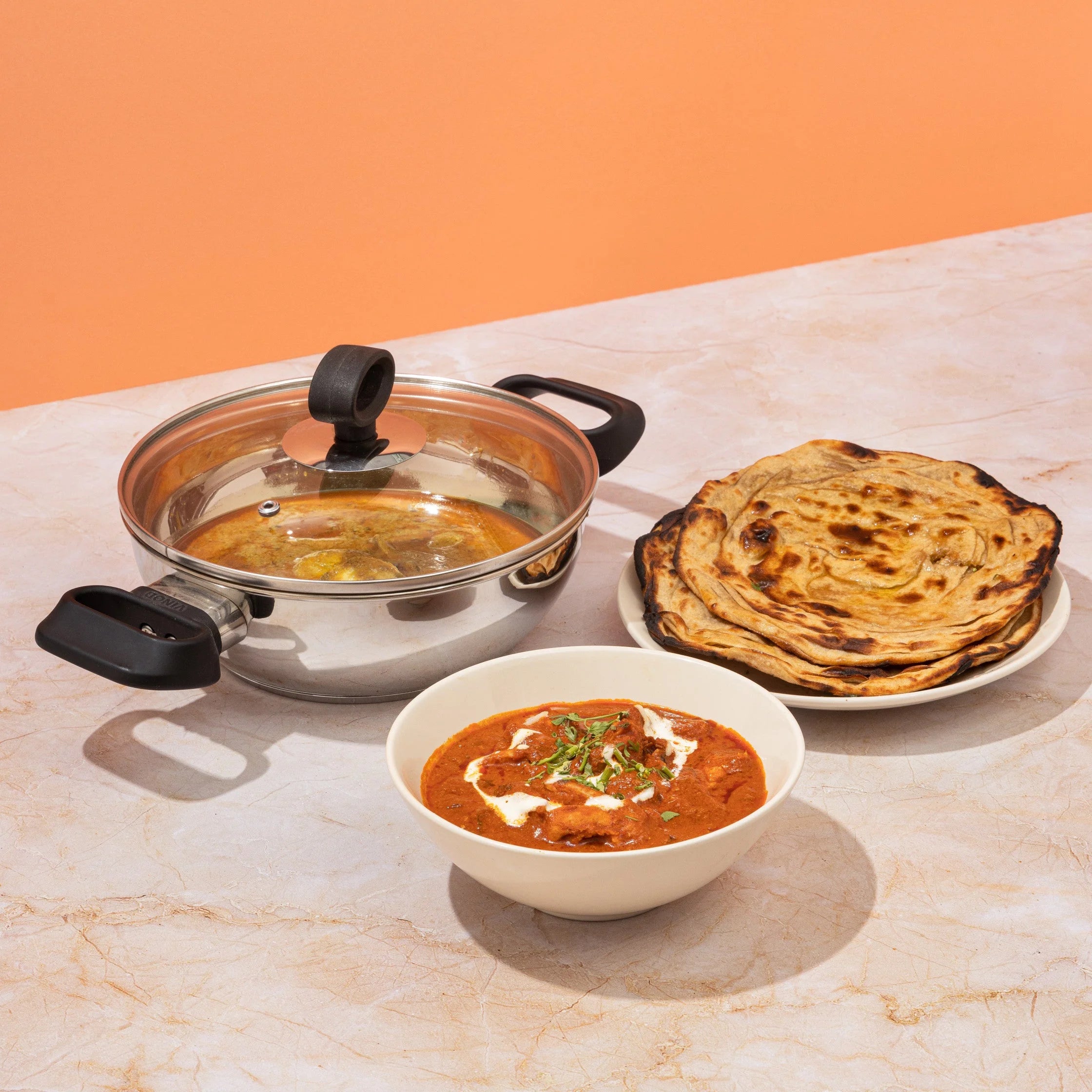 Deluxe Stainless Steel Kadai with Toughened Glass Lid – 3.8 L | Induction Friendly