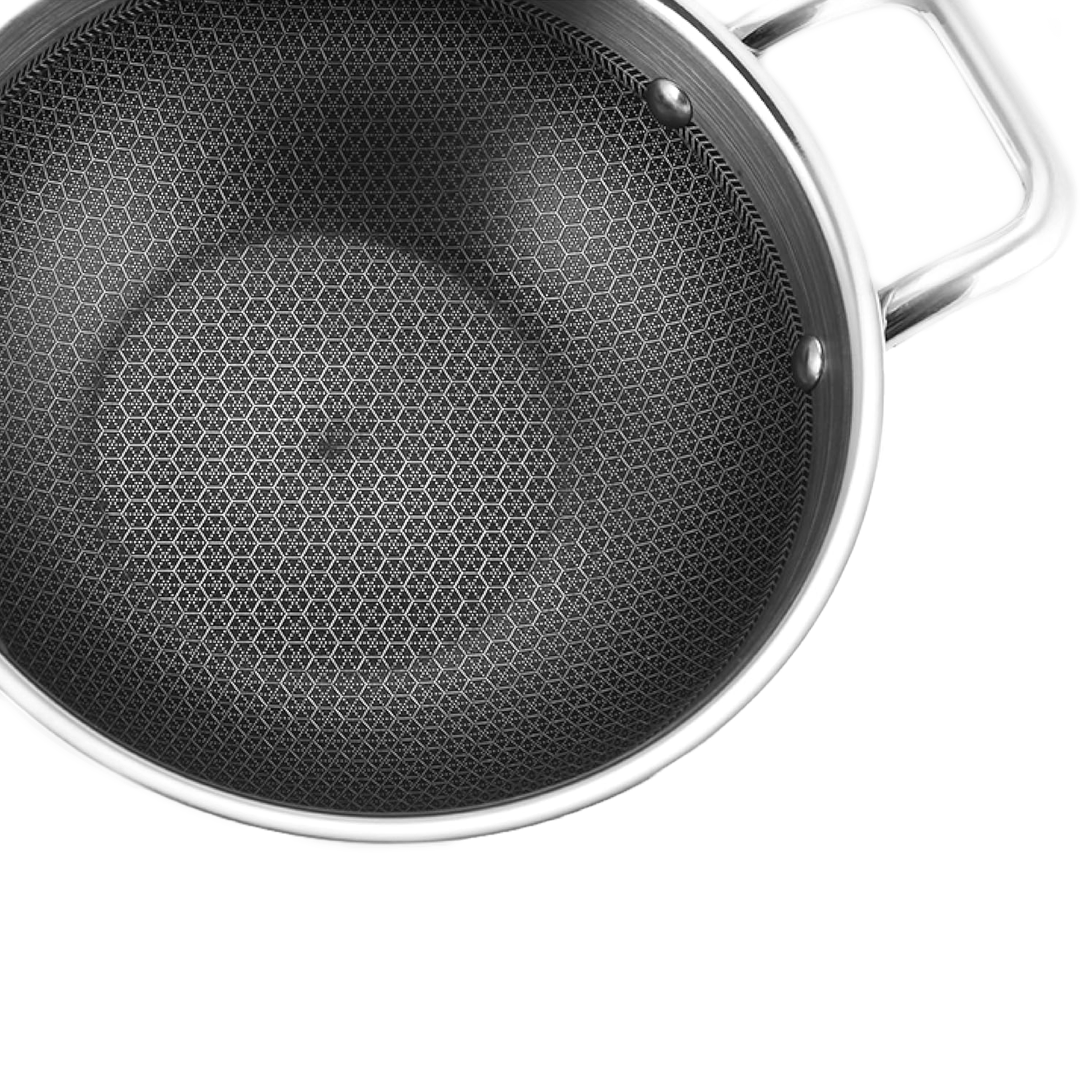 Vinod Triply Stainless Steel Honeycomb Kadai 20 cm – Induction & Gas Compatible