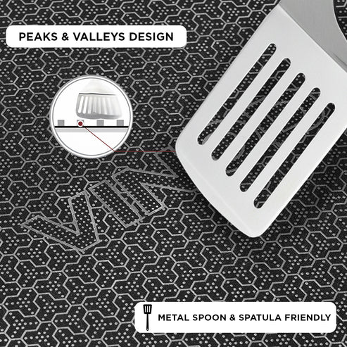 Vinod Platinum SAS Pro 28cm Extra-Thick Triply Stainless Steel Dosa Tawa – HexaShield Technology – Induction & Gas Compatible