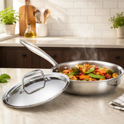 Vinod Platinum SAS PRO Saute Pan 20cm 1.8L with stainless steel lid and HexaShield Technology