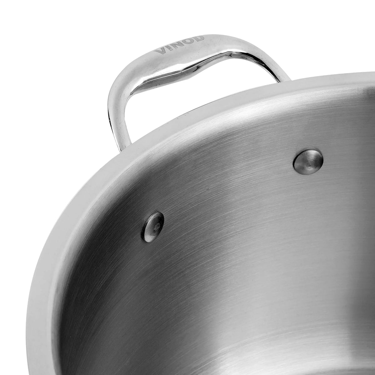 Vinod Platinum Triply Biryani Pot 30 cm 11 Litre with Stainless Steel Lid – Induction Friendly – SAS Triply Stainless Steel