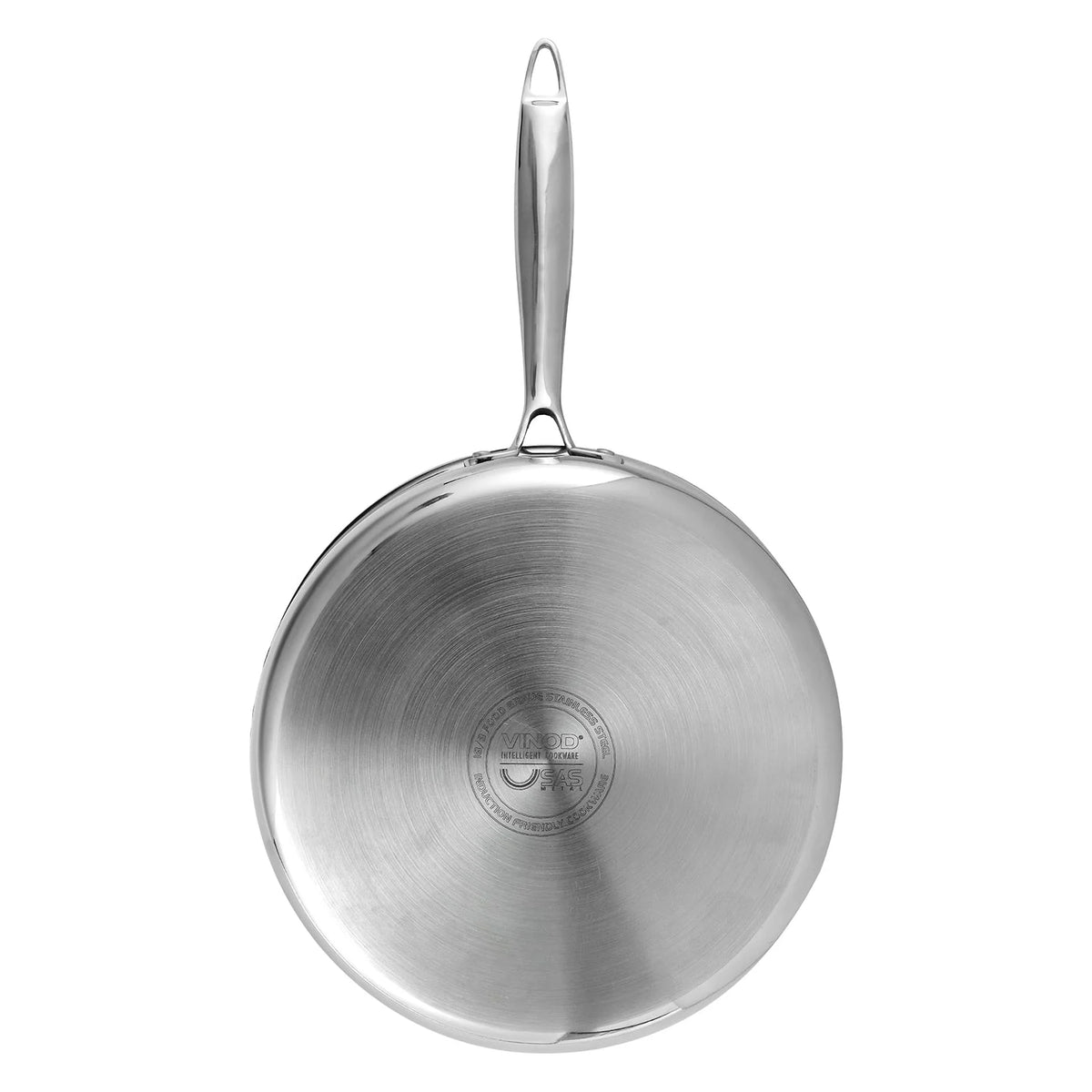 Vinod Platinum Triply Saute Pan with Lid 24 cm – 2.6 L – Induction Friendly Stainless Steel